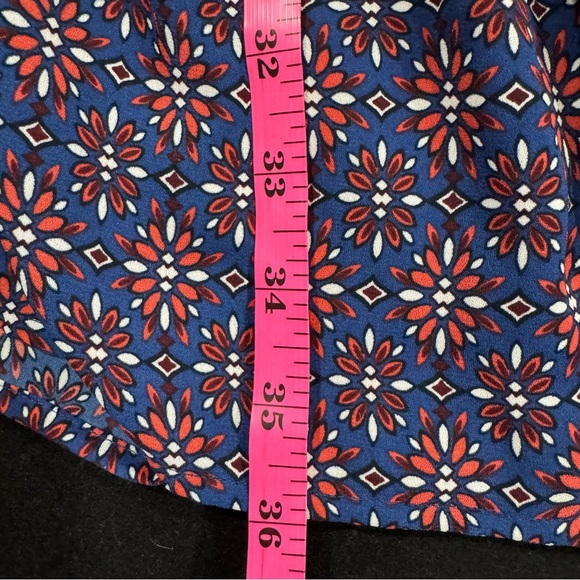 Banana Republic Blue & Red Long Sleeve Dress Functional Buttons Nursing Friendly - Picture 12 of 16